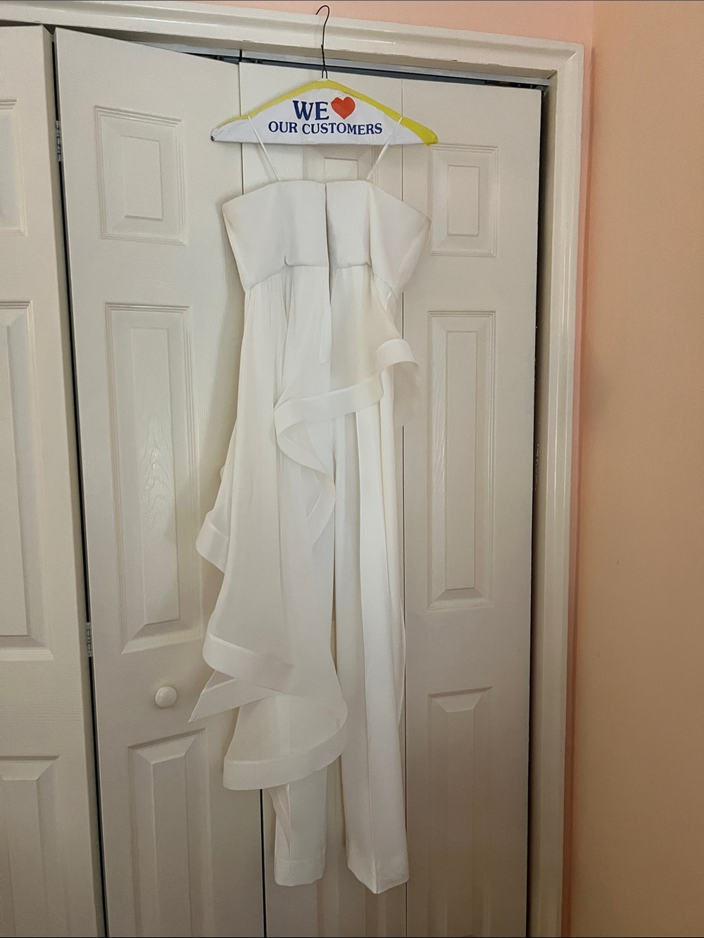 Reiss White Asymmetrical jump suit